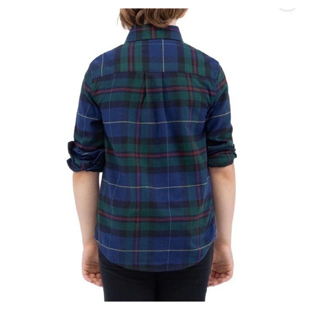 U.S. Polo Assn. Boys Blue Plaid Long Sleeve Button Down Shirt Medium 8 - Picture 2 of 9
